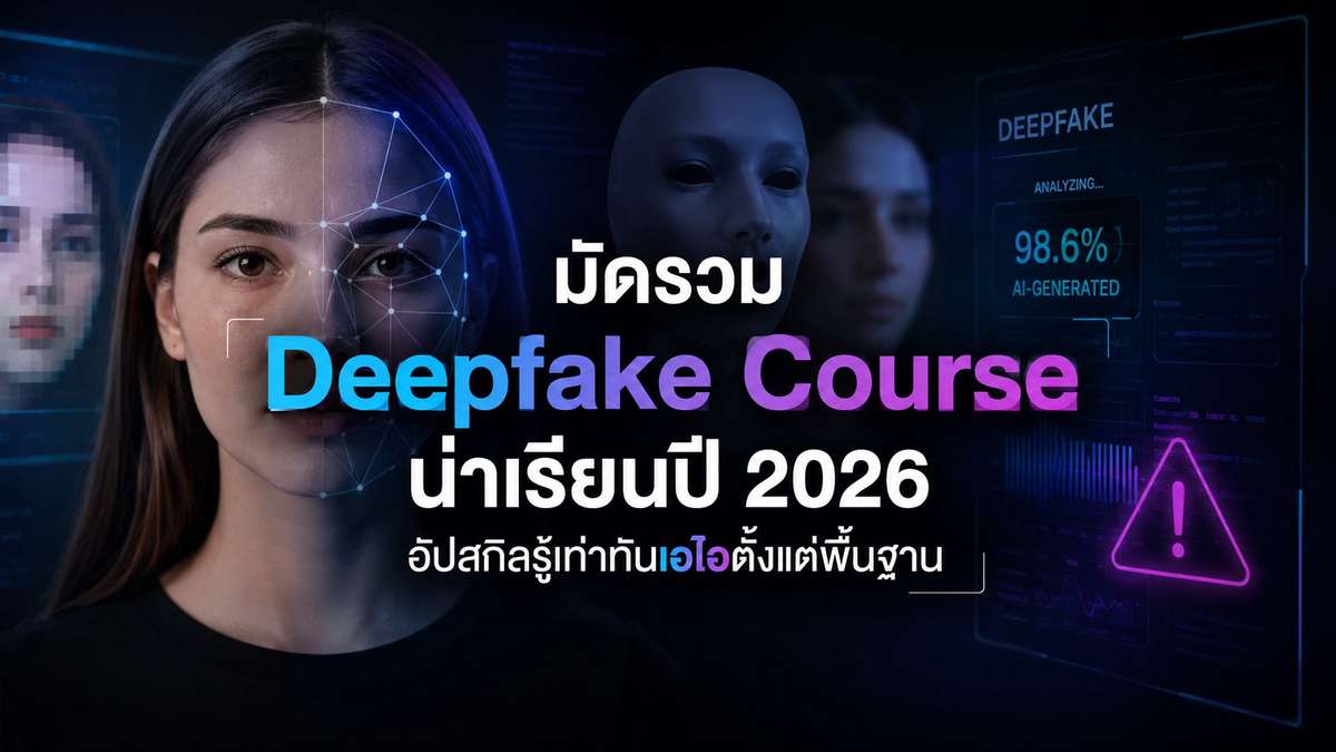 มัดรวม Deepfake Course น่าเรียนปี 2026 อัปสกิลรู้เท่าทันเอไอตั้งแต่พื้นฐาน
